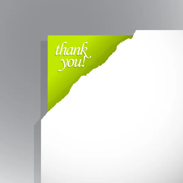 Thank you sign in the corner. — Stock Vector