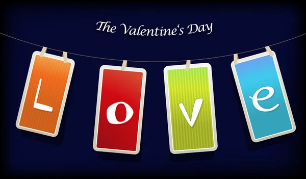 Valentine visí štítky. — Stockový vektor
