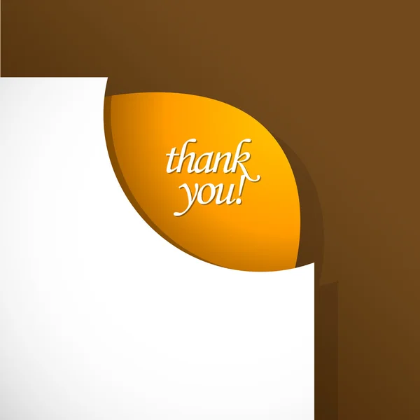 Thank you sign in the corner. — Stock Vector