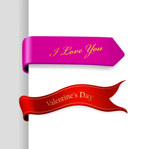 Conjunto de cintas del Día de San Valentín . — Archivo Imágenes Vectoriales