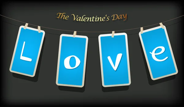 Valentine hanging labels. — Stock Vector