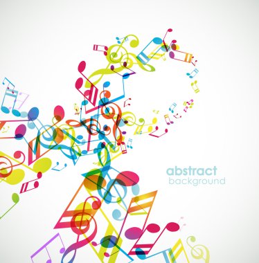 Abstract background with tunes. clipart