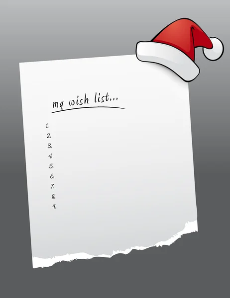 Lista de deseos de Navidad vectorial con números . — Vector de stock