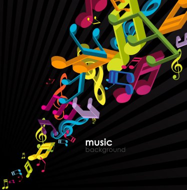 Abstract background with tunes. clipart