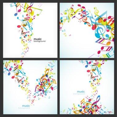 Abstract backgrounds with tunes. clipart