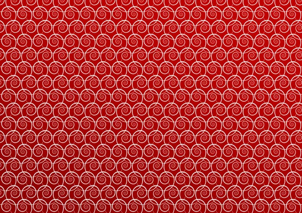 spiral pattern on red background.