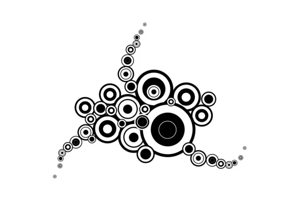 Forme funky formé à partir de cercles . — Image vectorielle