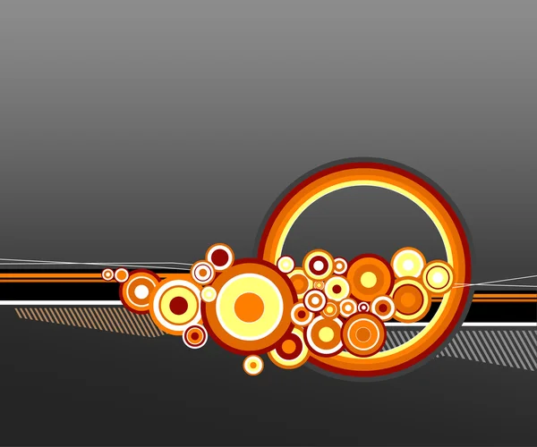Des cercles orange. Vecteur — Image vectorielle