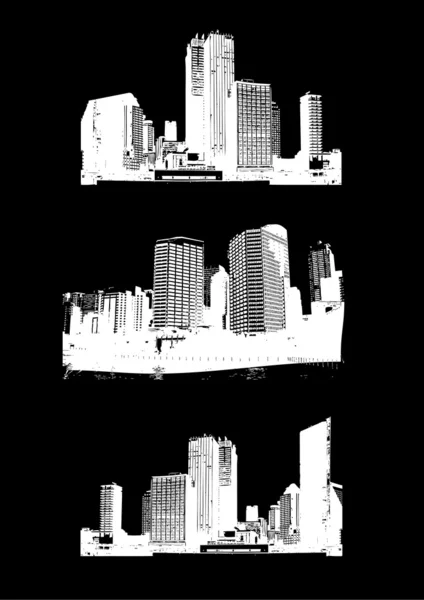 Skyscriper buildings. Vector art. — Stock Vector