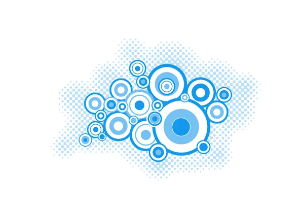 Turquoise circles. vector art — Stock Vector