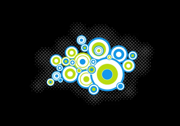Μπλε, πράσινο κύκλους. διανυσματική τέχνη — Διανυσματικό Αρχείο