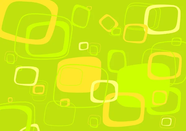 緑、黄色の四角形のベクトルの背景. — ストックベクタ
