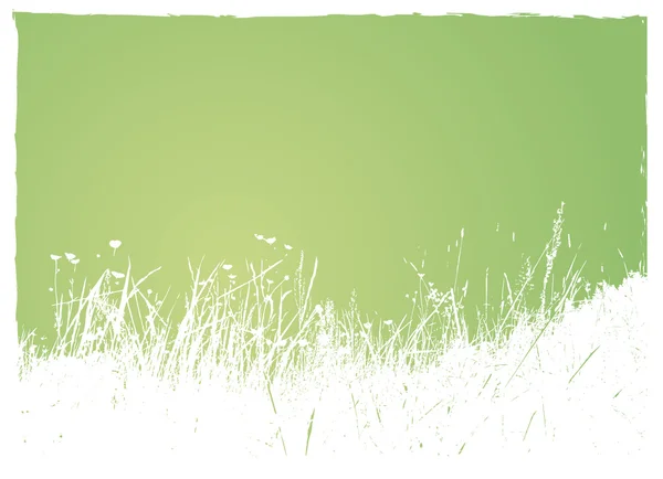 Hierba sobre fondo verde. Arte vectorial . — Vector de stock
