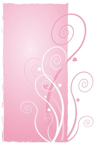 Planta espiral sobre fondo rosa. Arte vectorial . — Archivo Imágenes Vectoriales