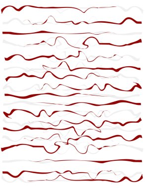 Red ribbons. Vector art clipart