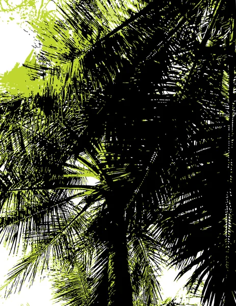 Silhouette einer Palme. Vektorkunst. — Stockvektor