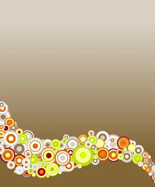 Cercles colorés avec fond dégradé. Art vectoriel — Image vectorielle