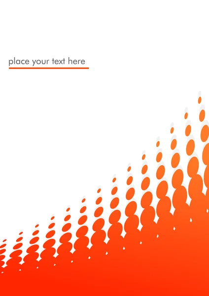 Hintergrund mit orangen Kreisen. Vektorkunst — Stockvektor