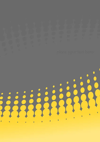 Hintergrund mit gelben Kreisen. Vektorkunst — Stockvektor