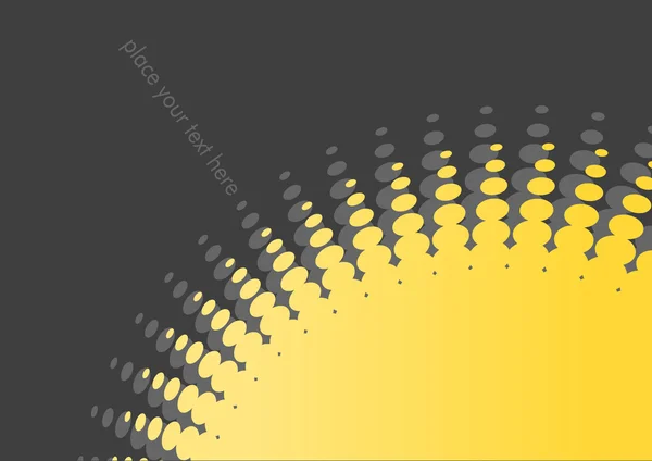 Bakgrund med gula cirklar. vektor konst — Stock vektor