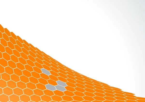 Polígonos naranjas con fondo blanco. Arte vectorial — Vector de stock