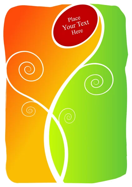 Plante spirale avec place pour le texte. Art vectoriel — Image vectorielle