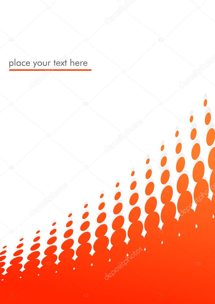 Background with orange circles. Vector art