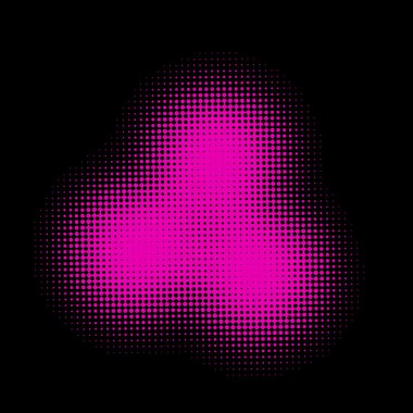 siyah arka plan üzerine mor noktalı resim çizimi. vektör