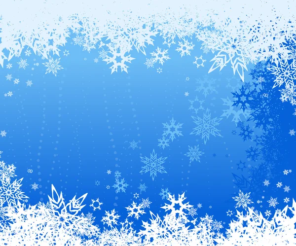 Abstrakter Hintergrund mit Schneeflocken. Vektor — Stockvektor