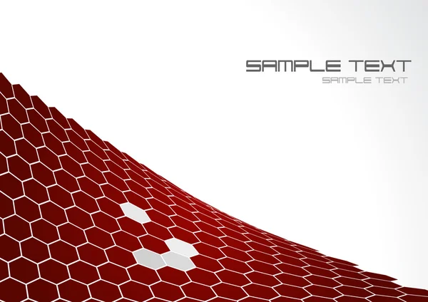 Polygones rouges avec fond blanc. Art vectoriel — Image vectorielle