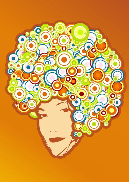 stock vector Afro style with circles. Vector art