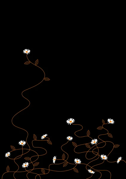 Kleine weiße Blüten. Vektorkunst — Stockvektor