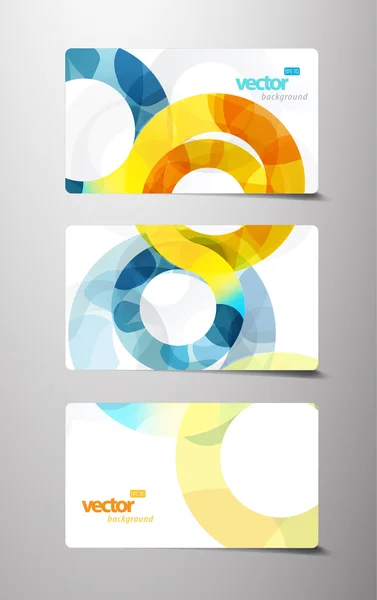 Set van gift cards met cirkels. — Stockvector
