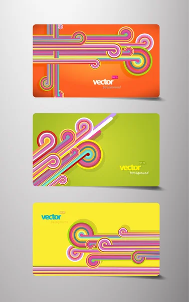 Conjunto de tarjetas de regalo abstractas . — Vector de stock