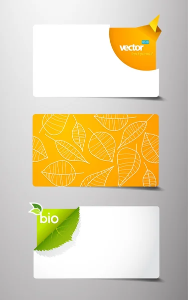 Set van abstracte gift cards. — Stockvector