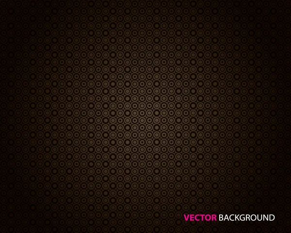 Fondo marrón oscuro abstracto con círculos . — Vector de stock