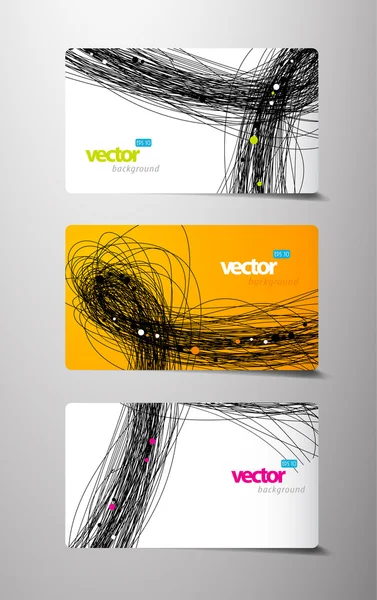 3 külön ajándék kártyák. — Stock Vector