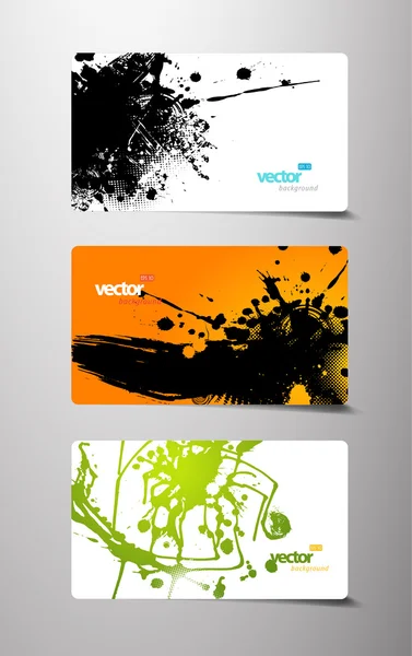 Conjunto de tarjetas de regalo con splash . — Vector de stock