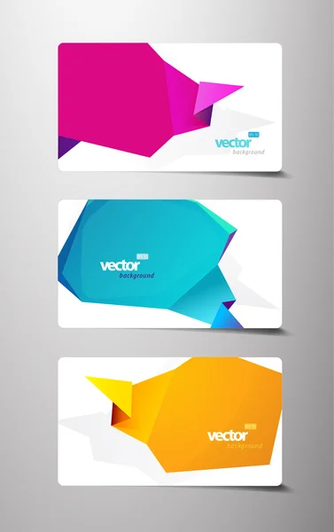 Meg a beszéd buborékok beépített ajándék kártyák. — Stock Vector