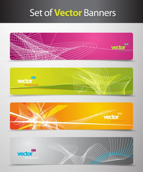 Set of abstract colorful web headers. — Stock Vector