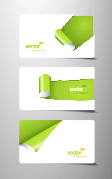 A gift cards együtt hengerelt sarkok. — Stock Vector