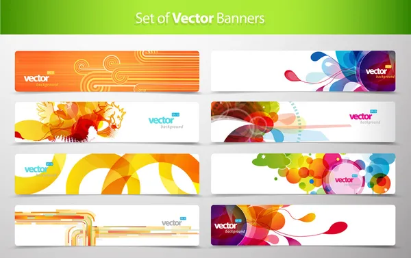 Conjunto de cabeceras web abstractas coloridas . — Vector de stock