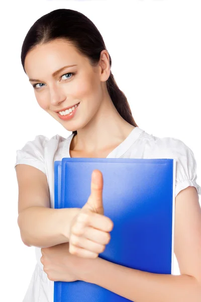 stock image Businesswoman on white