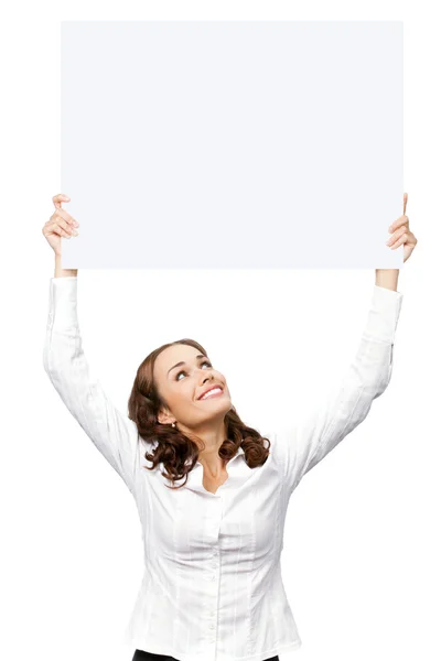 Sorrindo mulher de negócios no fundo branco Imagem De Stock