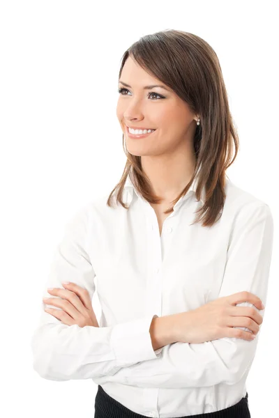 Geschäftsfrau auf Weiß — Stockfoto