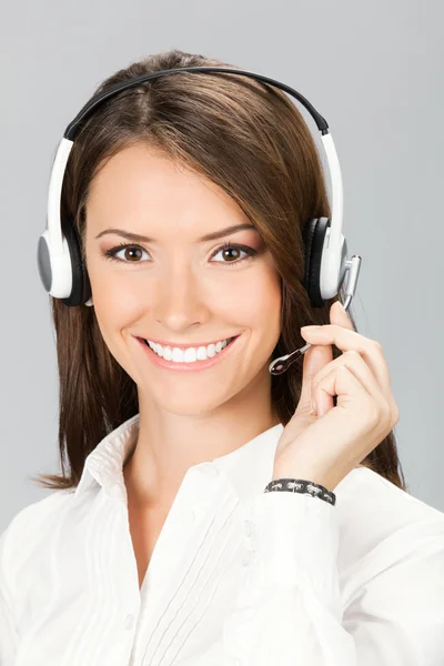 Operador de telefonía de soporte en auriculares —  Fotos de Stock