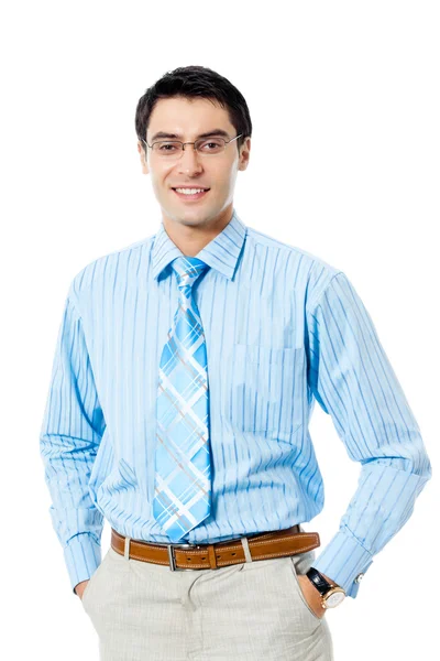 Smiling businessman, isolated — Stock Photo, Image