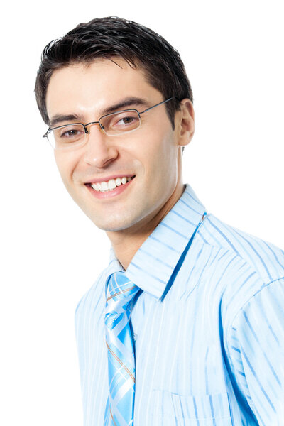 Smiling businessman, isolated