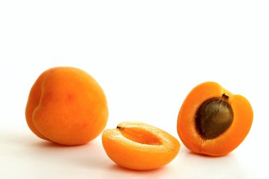 Apricot on white ground clipart