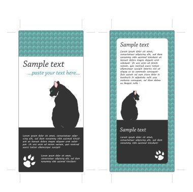 Two Sided Card with Cat clipart